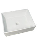 USZWBY Vessel Sinks Modern Minimalist Home Balcony Ceramic Wash Basin Bathroom Square Flat Bottom Countertop Bathroom Bowl Sink, top view.