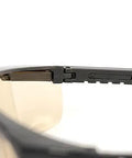 Close-up of Pro-Tier CO2 Laser Safety Goggles side hinge, lightweight design for safe CO2 laser use.