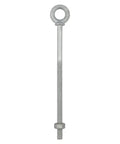 Three Eighth Inch Galvanized Eye Bolt Forged Steel Industrial Fastener Corrosion Resistant Outdoor Anchor for Builders Use