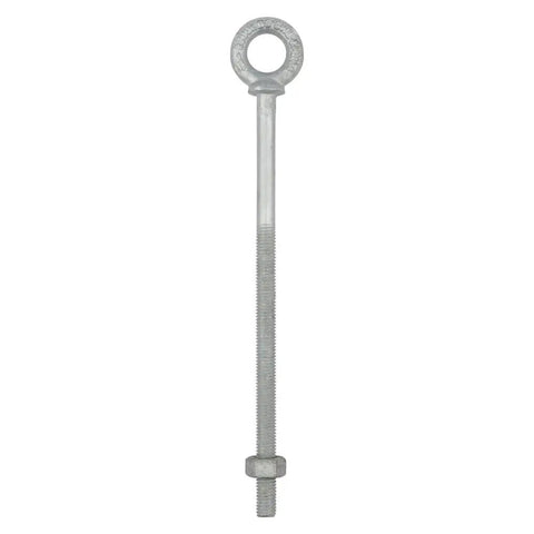 Three Eighth Inch Galvanized Eye Bolt Forged Steel Industrial Fastener Corrosion Resistant Outdoor Anchor for Builders Use