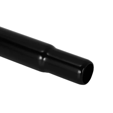 Close-up of black steel seat post, 1 inch diameter, part of Two Pack Black Steel Seat Post 25.4mm Diameter, 180mm Long for bikes.