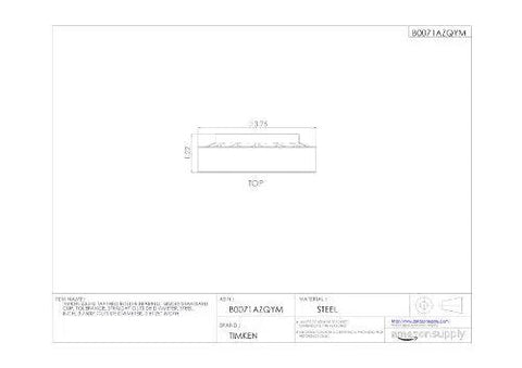 Technical drawing of 53375 Tapered Roller Bearing Single Cup Standard Tolerance 3.75 Inch OD 0.8125 Inch Width Steel Construction