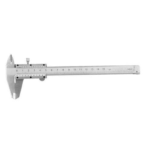 Six Inch Vernier Caliper Carbon Steel Metric 0 To 150mm Manual Micrometer Caliper shown in side view