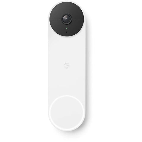 Nest Doorbell Battery Snow Finish With HD Live View, HDR And Night Vision, Smart Alerts Differentiating People, Packages, Animals.