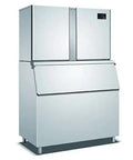 No Sweat Commercial Ice Maker Cranking Out 1485 Lbs Of Granular Ice Daily With A Massive 1100 Pound Storage Bin and Water Filter Plus Scoop Built Right In For Bars And Restaurants.