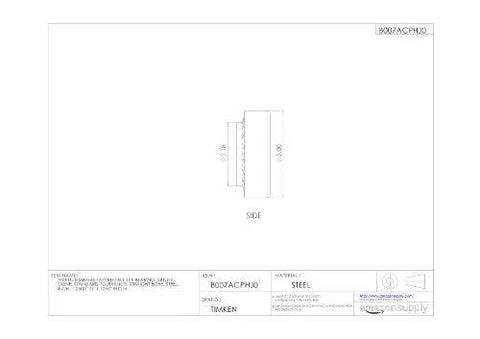 Technical drawing of Beefy Heavy Duty Tapered Roller Bearing Cone HM89440 Single Inner Ring for industrial use.