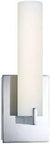 Tube Two Light LED Bath Wall Sconce In Chrome With Etched Opal Glass For A Modern Bathroom Dope Tubular Design