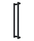 Front view of 24 Inch Heavy Duty Barn Door Push Pull Handle Set Double Sided Entry For Living Room Office Storefront Glass Wood Aluminum Doors Carbon Steel Rust Resistant Built To Last 1 Pair