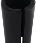 Close-up of a black reducer sleeve from the Router Collet And Nut Set With Reducer Sleeves 6 Piece Kit Includes 1/4 Inch 1/2 Inch And 12 mm Collets 1/2-3/8 Reducer 12.7-6Mm And 12.7-8Mm Adapters Built For DIYers And Pros Fits Popular Router Models
