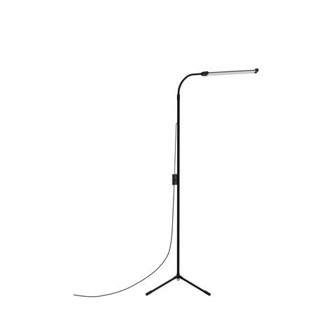Led Floor Lamp For Eyelash Extensions And Makeup Standing Light With Eye Friendly Glow, slim design with adjustable gooseneck.