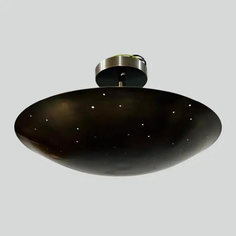 Luxury Handcrafted Brass Pendant Light, Vintage Dome Ceiling Fixture with a smooth, dome-shaped design, perfect for dining and living rooms.