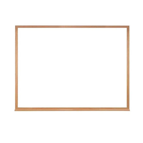 24 By 36 Inch Wood Frame Non Magnetic Whiteboard In Natural Oak And White Finish With Durable Eco Friendly Surface Laminated To One Eighth Inch Hardboard And Includes Marker Tray Beefy For Classrooms And Offices With Smooth Erasable Surface.
