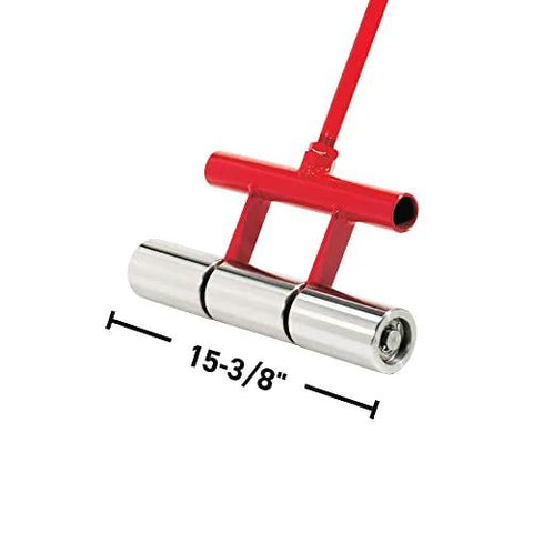 Model 10-935 Lightweight 35-Pound Flooring Roller For Vinyl Linoleum And Carpet With Chrome-Plated Rollers, 15-3/8 Inch Width