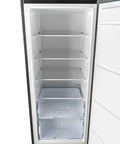 Open 10 Cu Ft Upright Convertible Fridge Freezer with Reversible Door, Removable Glass Shelves, Platinum Finish