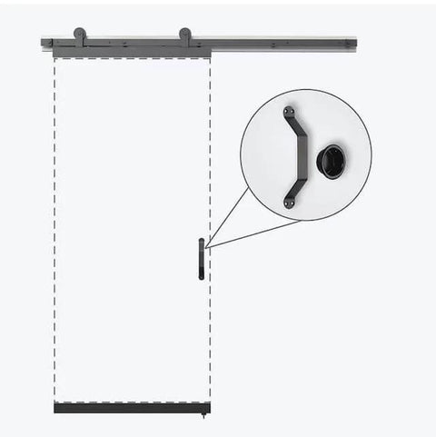 Soft Close Single Barn Door Hardware Kit In Matte Black For 36 Inch Doors, Top Mount Track System That Supports Up To 72 Inch Wide Openings