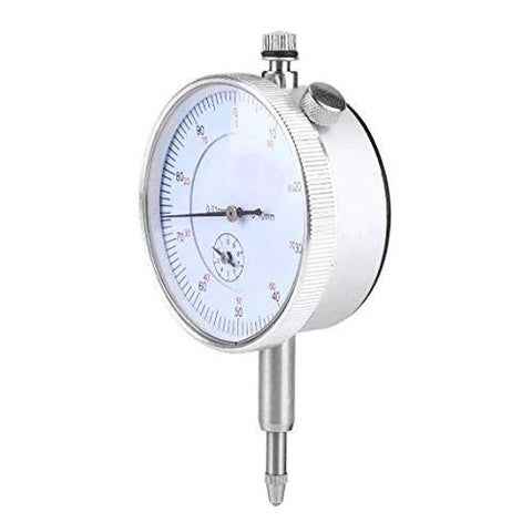 Qnkaa dial indicator with magnetic base and long plunger, 0-10 mm range, 0.01 mm precision