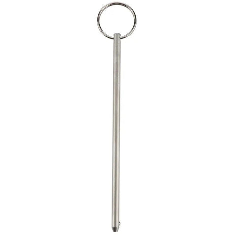 Two Pack Heavy Duty Quick Release Pin 0.236 Inch Diameter Five And Three Quarters Inches Usable Length Marine Grade 316 Stainless Steel