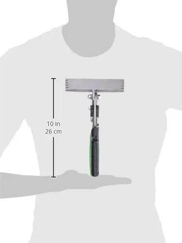 6 Inch Hand Seamer For Sheet Metal Bending And Flattening With Stainless Steel Blades And Overmolded Handles held by silhouette