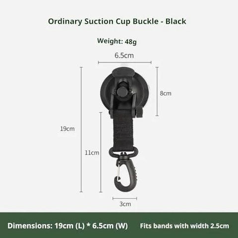 Two Pack Windproof Suction Cup Hooks For Outdoor Camping And Car Mounts Multi Functional PP Material Secure Grip Buckle