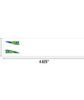 Diagram showing White 4.25 Inch Arrow Vanes For Compound Bow And Crossbow Fletching, dimensions labeled, side view.