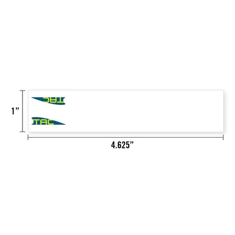 Diagram showing White 4.25 Inch Arrow Vanes For Compound Bow And Crossbow Fletching, dimensions labeled, side view.