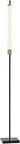 LED Floor Lamp Black With Antique Brass Accents And Frosted Shade For Living Room Bedroom And Home Office, 72 Inch Tall