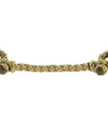 Tan Nylon Bit Hobble 9-Inch Long For Training Snaffle Tack, lightweight braided nylon strap, durable for groundwork and lunging.