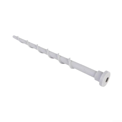 Heavy Duty Ground Screws For Robotic Mower Charging Stations And Garages Rock Solid Weather Resistant Plastic Anchor Set visible from side view, showcases threaded design for secure installation.