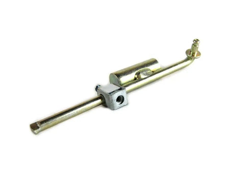 Transfer Case Shift Linkage 68240338AA Aluminum Construction With Easy Pull Handle For Smooth Effortless Shifting And Long Lasting Durability On 4x4 Trucks SUVs And Off Road Rigs silver linkage with pull handle