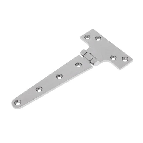 Bombproof Heavy Duty Workhorse Marine Grade 316 Stainless Steel T Hinge Gate Strap Tee Hinge for barn door, 6 inch size.