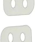 Two clear slip-on sideshields for eye protection, 2-inch length, 1.75-inch width, universal fit for goggles and safety eyewear.