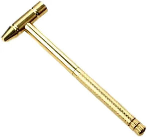 Compact 6-In-1 Precision Mini Multi-Tool with Brass and Steel Hammer used for electronic and watch repairs.