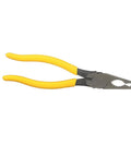 Conduit Locknut And Reaming Pliers For EMT And Rigid Conduit, Pro Grade Tool with yellow handles, side view