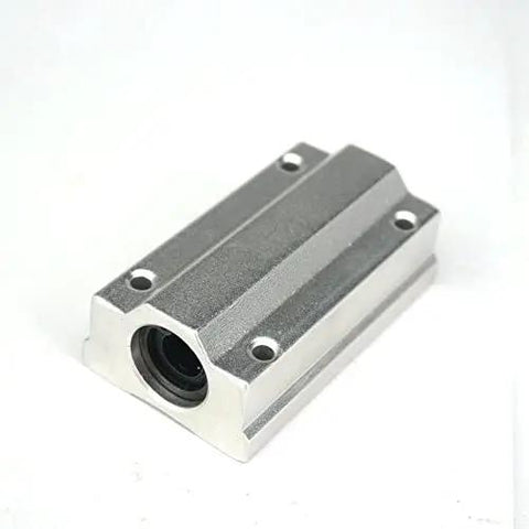 Solid Core 8mm Long Linear Slide Units Roll Smooth With Pure Ball Bearing Action Built Damn Tough For Heavy Loads And Keep Your Cnc Gear Tracking Bulletproof On Any Motion Build You Are Piecing Together, silver aluminum block with a ball bearing.
