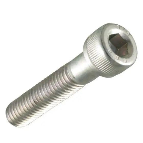 Top Shelf Replacement AR380410 Screw For Ar North America High Pressure Triplex Plunger Pumps And Heavy Duty Pressure Washer Parts Durable silver screw with textured grip.