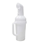 Portable white sand bottle divot filler for golf carts with holder, durable wear-resistant PP, easy-to-use all weather outdoor accessory.