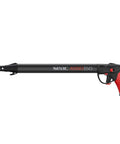Asso CR Pneumatic Speargun With Regulator And Anti Stress Rubber Grip, side view of 50 cm model with ergonomic handle, Made In Italy