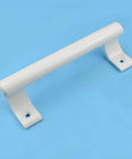 Built Tough 8 Inch Aluminum Alloy Sliding Door Handle featuring corrosion resistant surface, white finish for closets and cabinets.