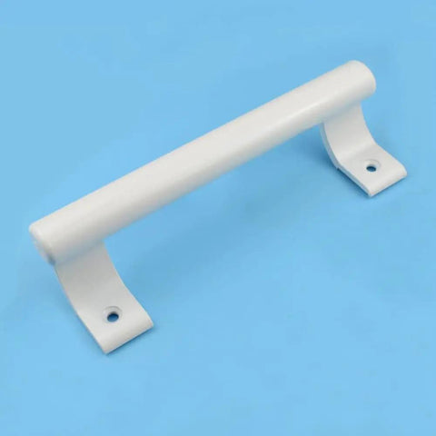 Built Tough 8 Inch Aluminum Alloy Sliding Door Handle featuring corrosion resistant surface, white finish for closets and cabinets.
