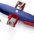Universal Control Cabinet Key Pen Style With Clip Featuring Four Key Profiles for gas, water, electric; blue and red tool with adapters