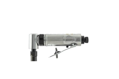 Kickass 1/4 Inch Angle Air Die Grinder With 90 Degree Head, compact design with safe trigger for grinding and polishing tasks.