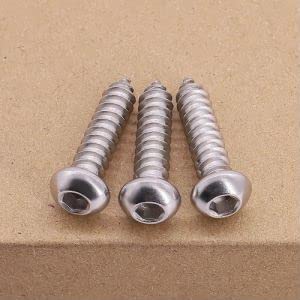 All Purpose Button Head Socket Cap Screws Set M5 X 45mm 304 Stainless Steel 18/8 With 3mm Hex Drive Self Tapping Point Full Thread 40 Pieces