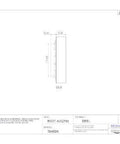 Technical drawing of 53375 Tapered Roller Bearing Single Cup with 3.75 inch OD, 0.8125 inch width, steel construction, side view.