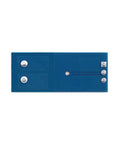 ACS712ELCTR05B Hall Effect Current Sensor Module 5 Piece Kit 5 Amp Range on a blue PCB measuring 32mm by 14mm.