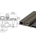 Diagram of Commercial Grade 83 Inch Heavy Duty Continuous Hinge Dark Bronze Anodized Full Surface Mount for Heavy Doors
