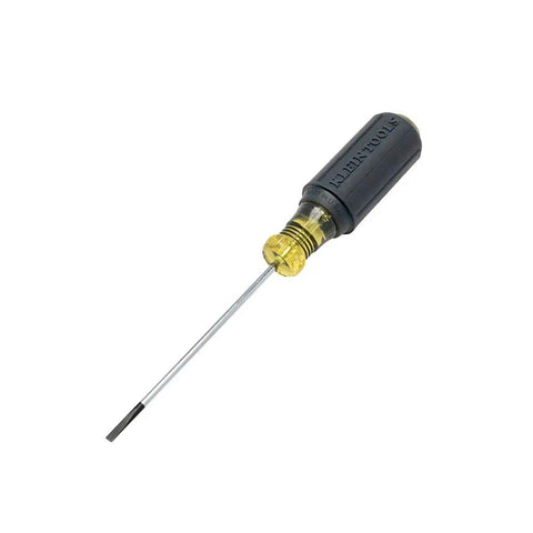 American Made Flat Head Terminal Block Screwdriver One-Eighth Inch Cabinet Tip 4 Inch Round Shank TB-DIN Precision Machined Tip