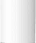 Top Shelf 32 Gallon Wall Mounted Storage Water Heater Ready For Home Or Workshop With Front Adjustable Temp Dial And Heavy Duty Foam Wrap, white tank with dial.