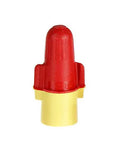 Heavy Duty Red And Yellow Wire Connector rated 22 To 8 AWG solid copper twist design for electrical work.