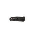Ultra Tough Three Inch Smooth Blade Pocket Knife Boasting A Slick Black Grip And Heavy Duty Steel Build For Badass Everyday Gear Grab And Rock Solid Cutting Action Anywhere You Roll, folded view.