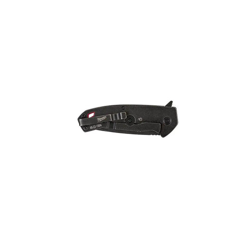 Ultra Tough Three Inch Smooth Blade Pocket Knife Boasting A Slick Black Grip And Heavy Duty Steel Build For Badass Everyday Gear Grab And Rock Solid Cutting Action Anywhere You Roll, folded view.
